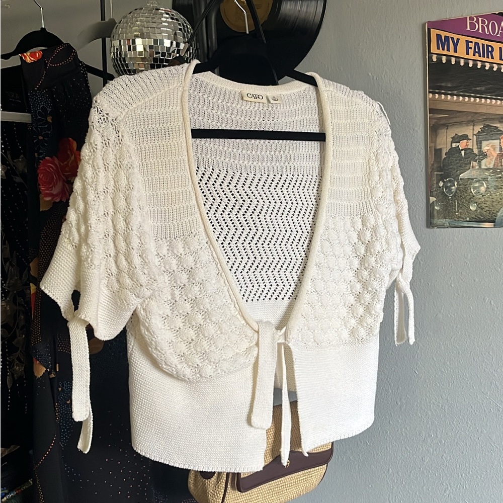 CATO knit front tie top!